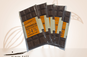 Tablette Caramelia 34% avec éclats de caramel