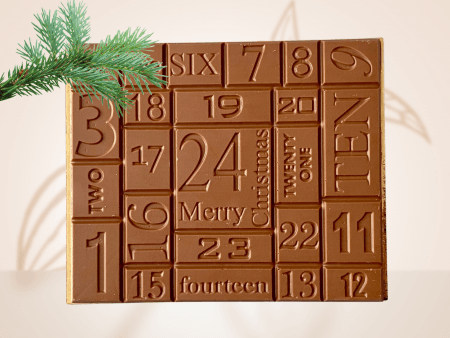 Calendrier de l'Avent Tablette - ref-1718N - Tablette chocolat noir