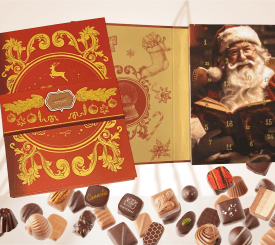 Calendrier de l'Avent LIVRE DU PERE NOEL garni de chocolats