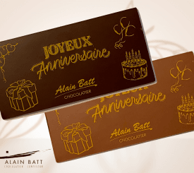 Carte Postale Joyeux Anniversaire chocolat